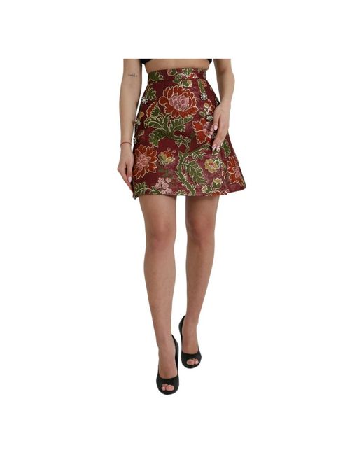 Dolce & Gabbana Brown Short Skirts