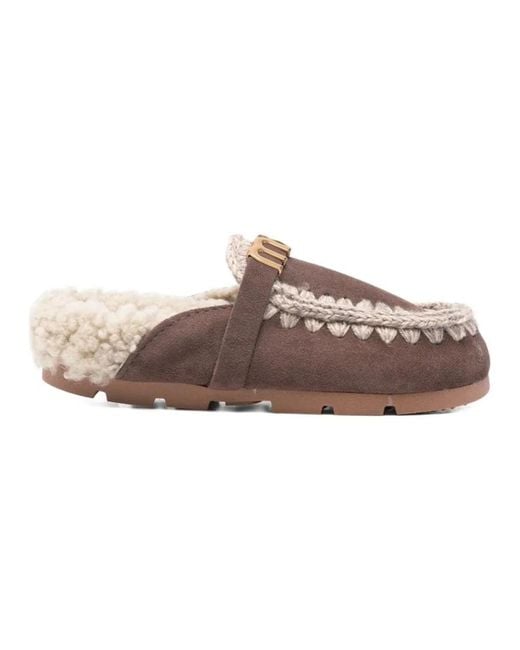 Mou Brown Slippers