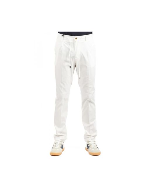 BERWICK  1707 Slim-Fit Trousers in het White voor heren