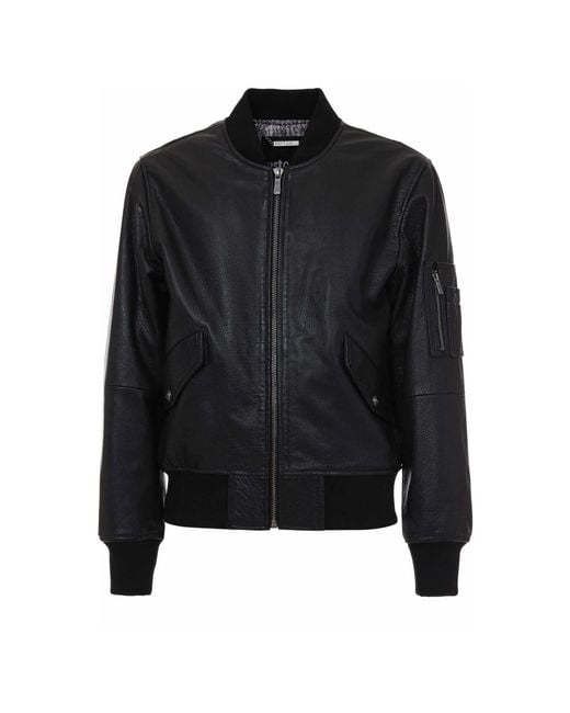 Leather Jackets Roberto Cavalli de hombre de color Black