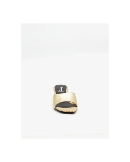 Jeannot Metallic Heeled Mules