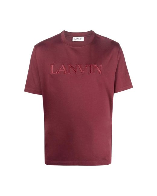 Bordeaux ricamato tee-shirt parigi di Lanvin in Red da Uomo