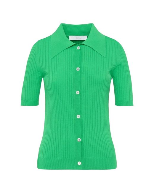Cardigans Tela en coloris Green