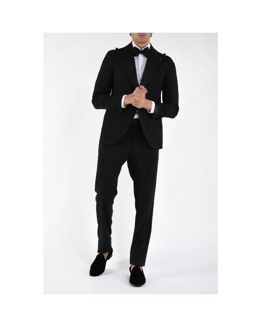 Tagliatore Single Breasted Suits in het Black voor heren