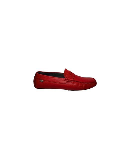 Pollini Red Loafers for men
