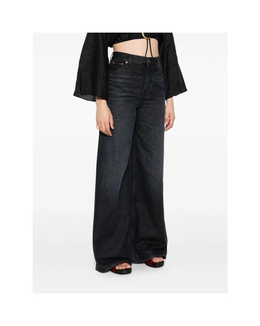 Chloé Wide Jeans in het Black