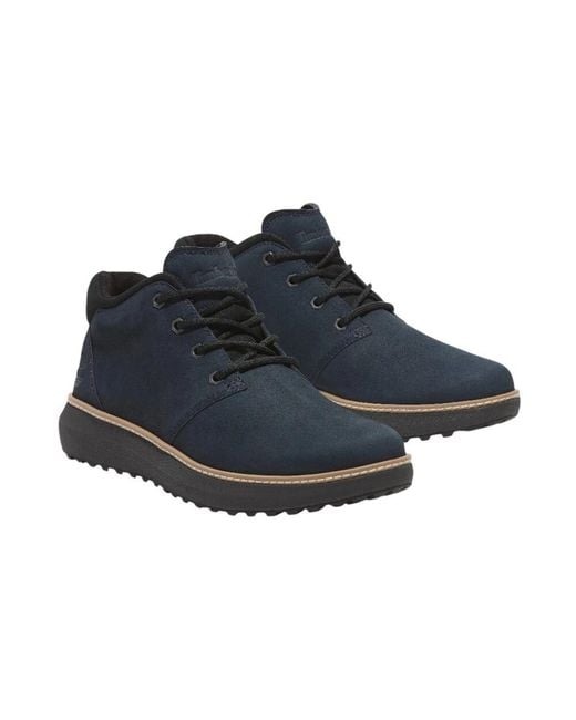 Mid lace up chukka boot navy di Timberland in Blue da Uomo