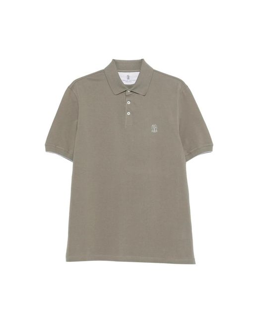 Brunello Cucinelli Gray Polo Shirts for men