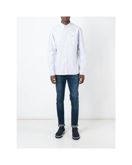 Maison Kitsuné Blue Casual Shirts for men