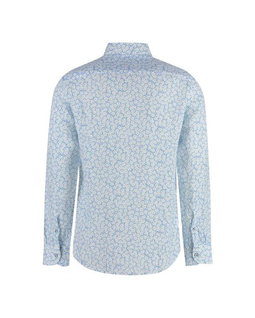 BASTONCINO Blue Casual Shirts for men
