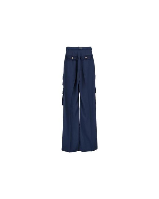 Elisabetta Franchi Blue Wide Trousers