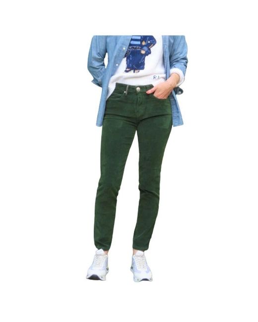 Islow Green Slim-Fit Trousers