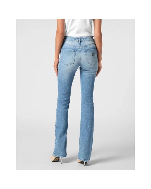 Flared Jeans Philipp Plein de color Blue