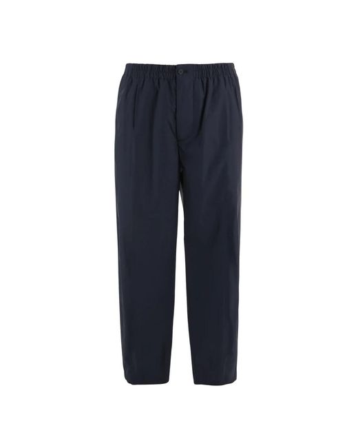 Giorgio Armani Blue Straight Trousers for men