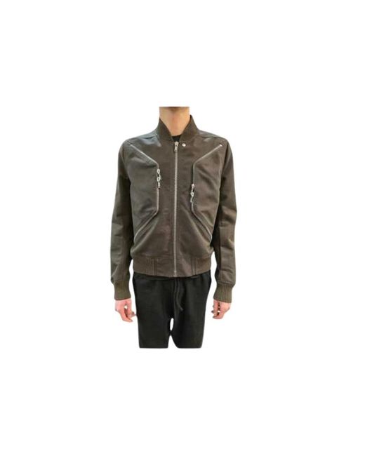 Rick Owens Gray Bomber Jackets for men