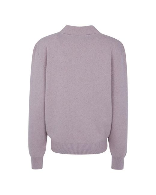 Rohe Compact Gebreide Polo in het Purple