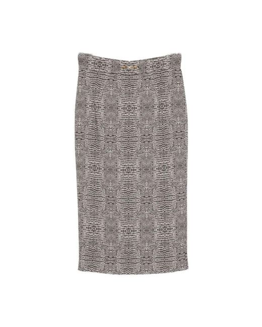 Elisabetta Franchi Gray Midi Skirts