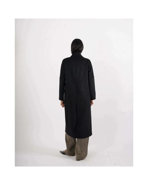 Hope Black Double-Breasted Coats