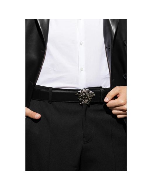Versace Black Belts for men
