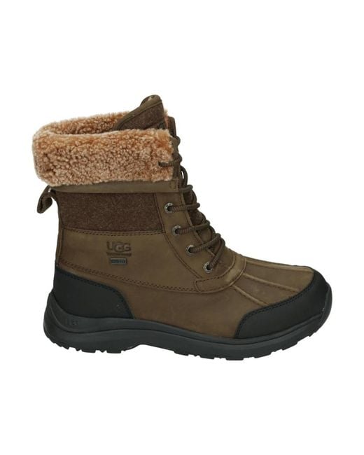 Ugg Bruine Leren Winterlaarzen in het Brown