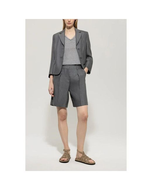 Luisa Cerano Gray Graue Bermuda-Style Damen Shorts