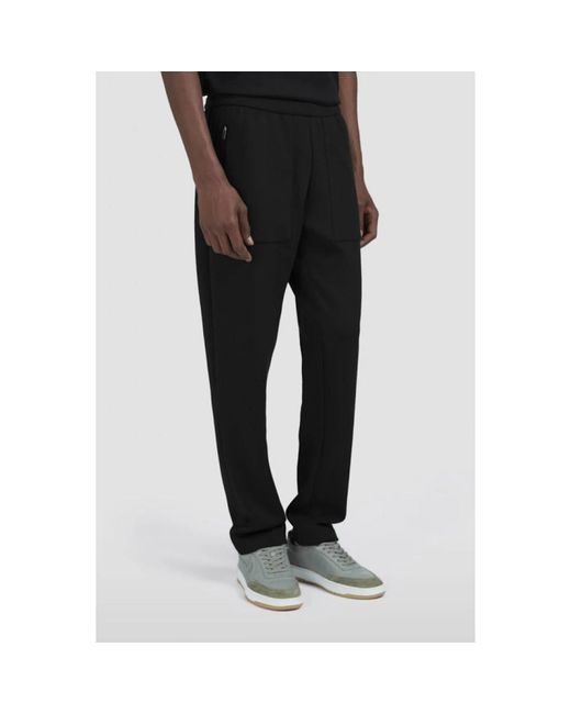 Paul & Shark Bestickte Supima-Baumwoll-Trackpants in Black für Herren