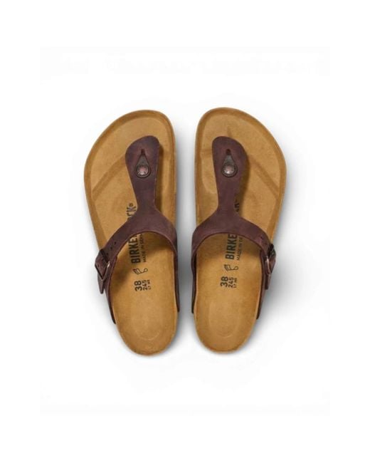 Birkenstock Brown Flip Flops for men