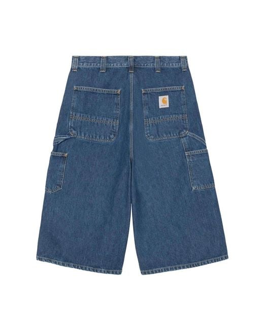 Carhartt Blue Denim Shorts for men