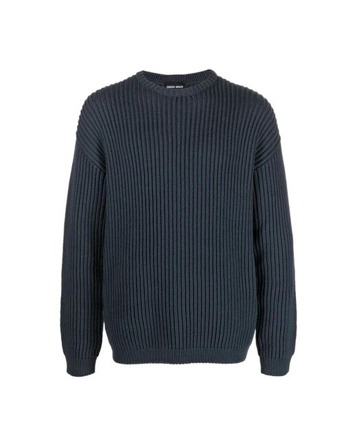 Knitwear > round-neck knitwear Giorgio Armani pour homme en coloris Blue