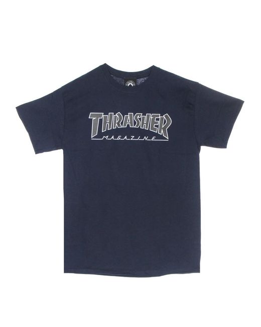 Thrasher Tops ,Blauw ,Katoen/ T-Shirt in het Blue voor heren