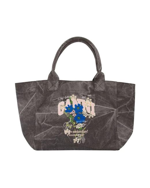 Ganni Black Shopping Bags