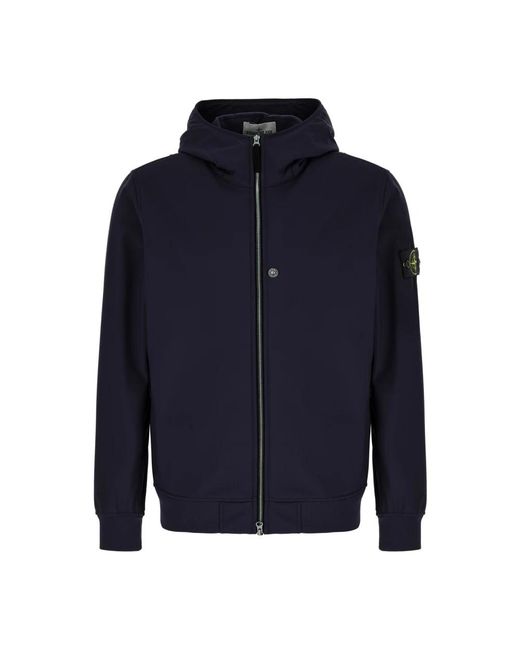 Stone Island Blue Zip-Throughs for men
