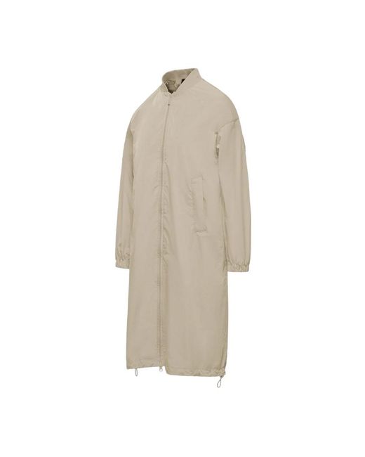 Bomboogie Jassen ,Nylon Lange Bomber Nylon Jas in het Natural