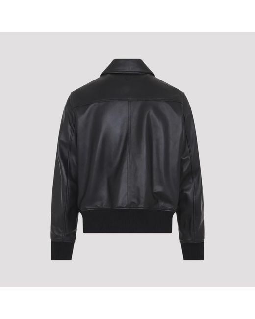 Leather Jackets AMI de hombre de color Black