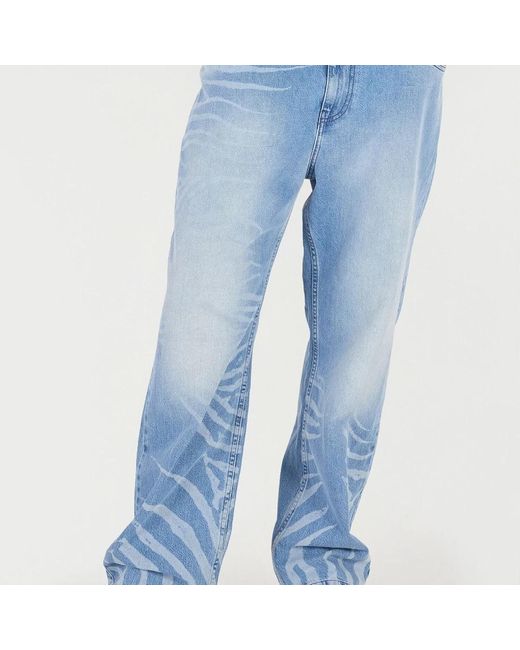 Roberto Cavalli Blue Straight Jeans for men