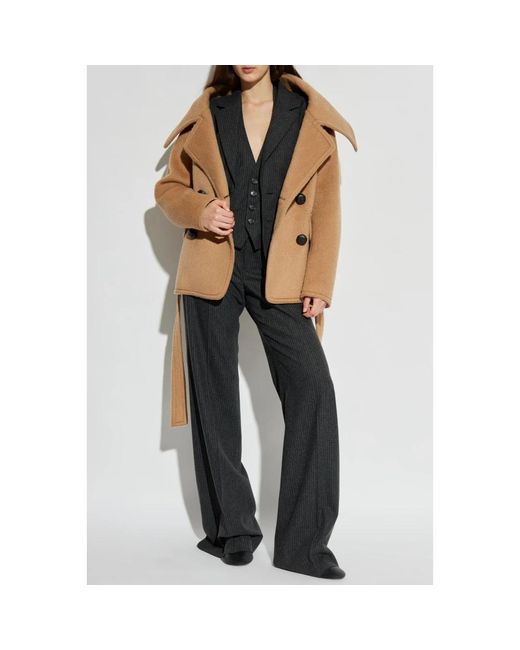 DSquared² Natural Double-Breasted Coats