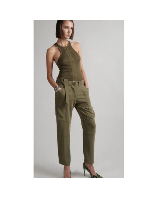 Barbara Bui Green Slim-Fit Trousers