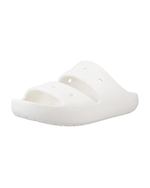 Sliders CROCSTM en coloris White