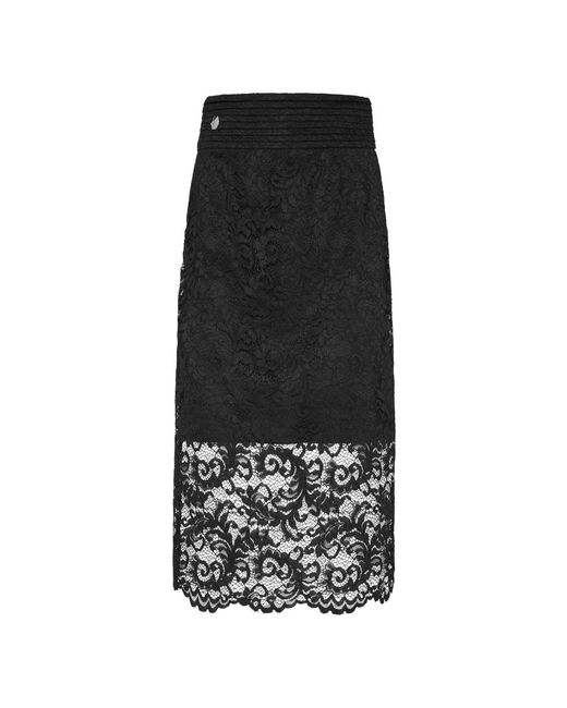 Philipp Plein Rokken ,Zwart ,Polyester Lange Rok Kant in het Black