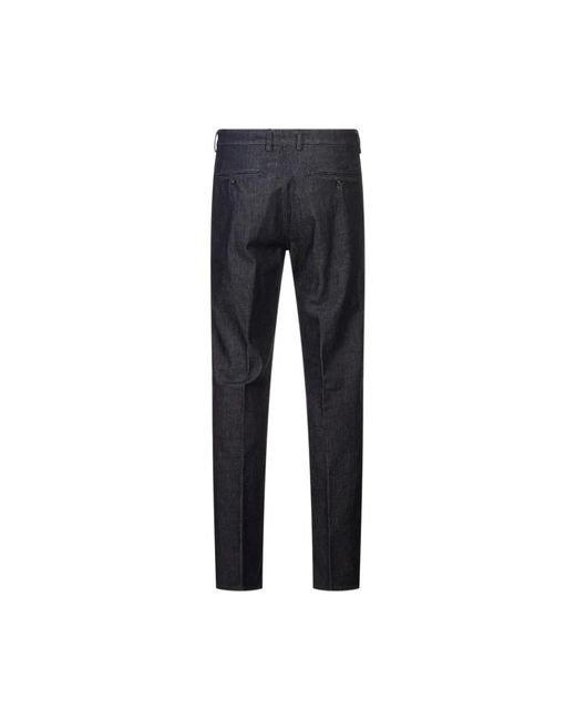 Canali Blue Straight Fit Jeans for men