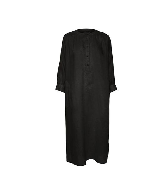 Part Two Kleedjes ,Zwart ,Gestreepte Jurk Met 3/4 Mouwen in het Black