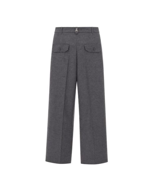 Patrizia Pepe Gray Wide Trousers