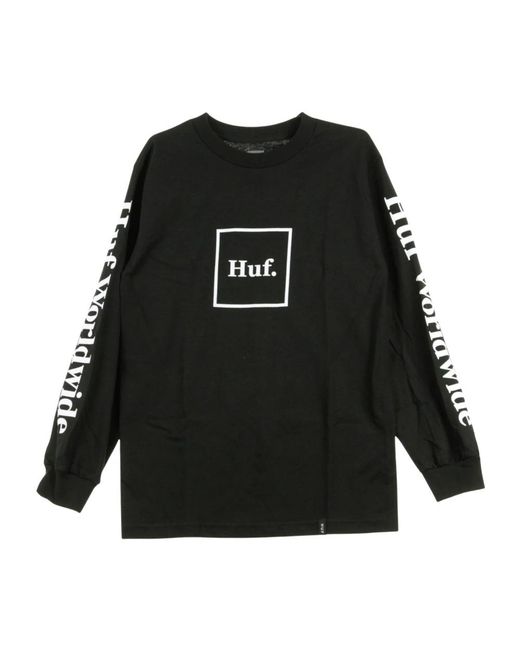 Huf Black Long Sleeve Tops for men