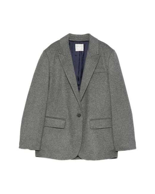 Forte_forte Jassen ,Grijs ,Wol My Jacket in het Gray