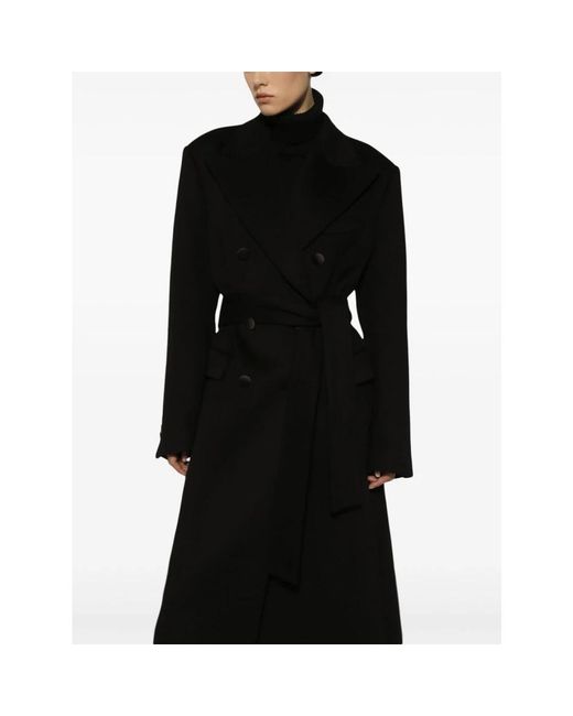 Dolce & Gabbana Black Double-Breasted Coats