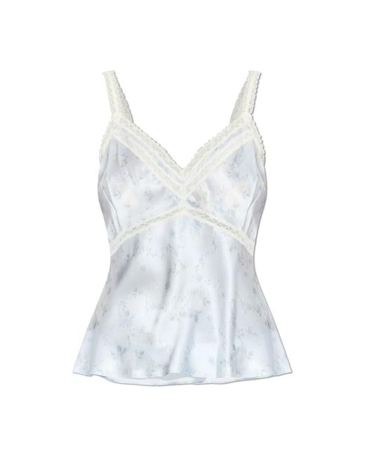 Sleeveless Tops LoveShackFancy de color Blue