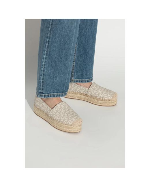 Michael Kors Schoenen ,Leer Espadrilles Lynn in het Natural