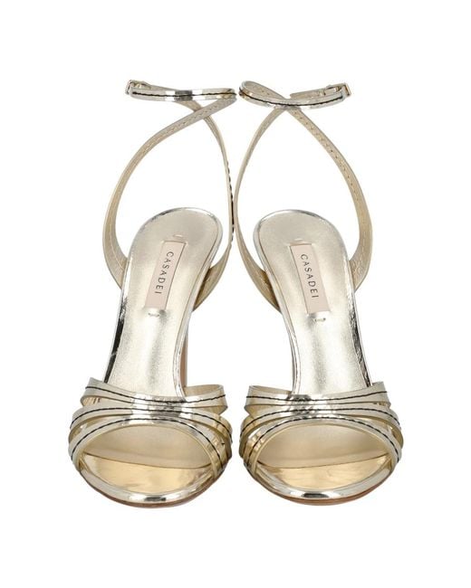 Casadei Metallic High Heel Sandals