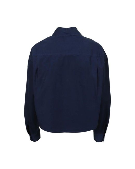 Aspesi Blue Blaue Runde Hemdblusen