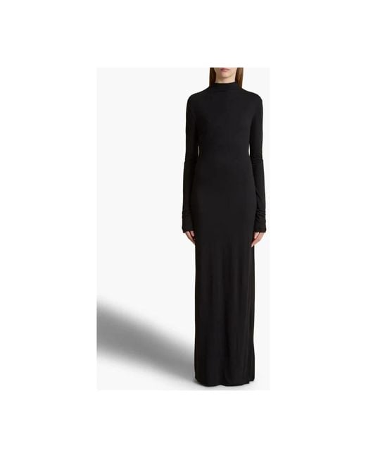 Khaite Black Maxi Dresses